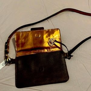 Fanny pack Belt with gold accent hardware, magnetic closure